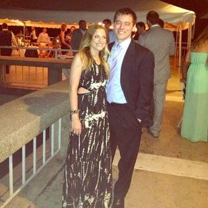 💗PARKER💗 cutout maxi dress with leather detail